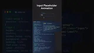 Input placeholder animation using pure CSS 