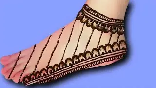 Simple bridal feet mehndi design |easy arabic feet mehndi design |mehndi design |pairon ki mehandi |