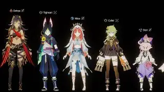 All Sumeru characters 360 [Dehya, Nilou, Kusanali, Ai-Haitham, Tighnari, Weapon]