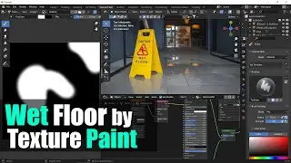 Make Wet Floor with Texture Paint in Blender