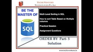 SQL-Order By | Part -5 |Solution | Ordering Based on Multiple Columns | Interview Questions