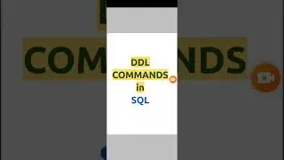 DDL Commands in SQL