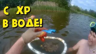 В воде с металлоискателем XP ORX,поиск на пляже!