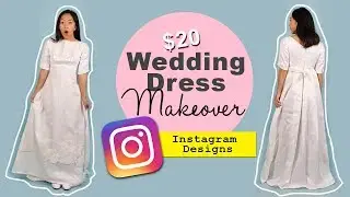 $20 WEDDING DRESS MAKEOVER | Thrifted Transformations