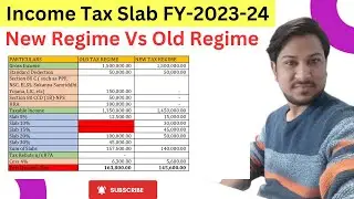 Income tax slabs FY 2023-24 & AY 2024-25 calculation with new tax regime and old tax regime.