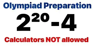 Math Olympiad Question 2²⁰-4 |A Nice Exponential Math Solving