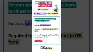 Change tax regime while filing ITR | How to change tax regime from new to old tax regime | #shorts
