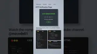 Generate OTP Verification Code Using HTML CSS and JavaScript Web Development 