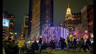 tour desde el parque Washington square park asta Madison square park en tiempo de navidad New York