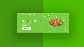 How to make banner | Pizza Promotion Banner Design For Web Site | Adobe Illustrator Banner Design