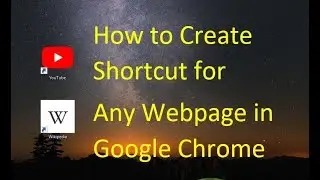 How To Create Shortcut For Any Web page In Google Chrome