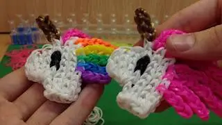 Фреска Единорог из резинок на станке