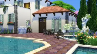 Sims 4 Italian Villetta w/ Wine Cellar & Pool |Speed Build| CC