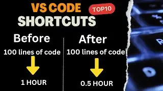 USE THESE VS CODE SHORTCUTS TO MINIMIZE YOUR CODING TIME !!