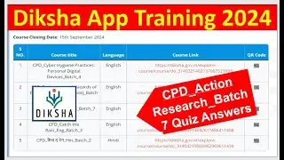 Action Research Question Answer || Action Research Quiz on Diksha |CPD_Action Research_Batch_7 20/20