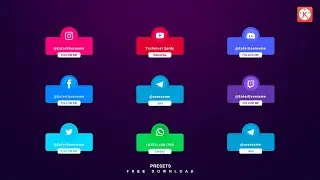 Social Media Follow Us Lower Third Template For Kinemaster And Alight Motion