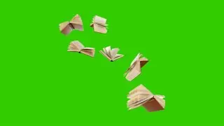 Flying magic books green screen pack of three video