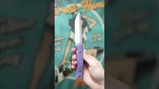 Нож Owl Knife Barn-S сталь JM390 рукоять микарта Джинс фиолетовая