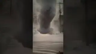 Tornado touches the water