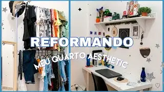 REFORMANDO MEU QUARTO | transformando em decoração pinterest aesthetic @marcelowyury