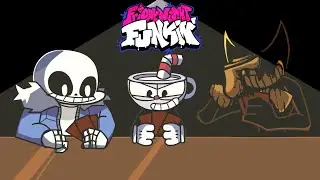 Friday Night Funkin' Pasta Night But Cuphead Sans and Bendy Sings It!