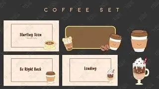 Coffee Lover | Animated Stream Overlays | Twitch Package | Twitch Overlays