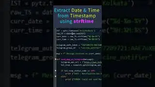 Extract date & time from timestamp using strftime in python 