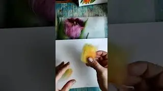 Тюльпаны.Шерстяная акварель
