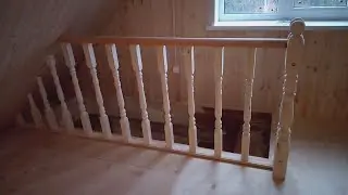 Делаю балюстраду на мансарде, обшитой вагонкой
