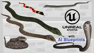 Medhue Snake Pack with AI inside of Unreal Engine!!