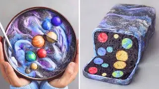 Most Satisfying Galaxy Cake Decorating Ideas || Yummy Chocolate Cake Recipes