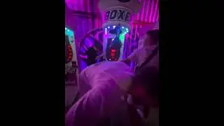 Friend rams another head-first into boxing machine in Romania