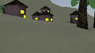 sand Island early morning view 3d animation 