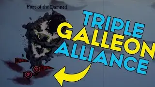TRIPLE GALLEON ALLIANCE TAKEDOWN For 3 FOTDs | Sea of Thieves