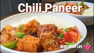 CRISPY Air Fryer CHILI PANEER Recipe (Restaurant Style) | Indo Chinese Food | How to cook Stir Fry