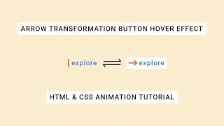 How To Make A Website Arrow Transformation Button Hover Effect Using HTML And CSS | Button UI Design