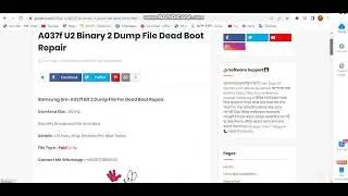 Sm-A037f Binary 2 U2 Dump File For Dead Boot Repair