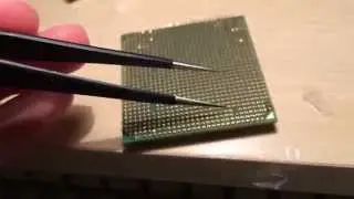 Repairing an AMD Athlon 64 X2 CPU with Bent Pins