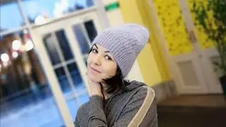 Модная шапка крючком//Шапка БИНИ//Crochet beanie hat//М.К.//