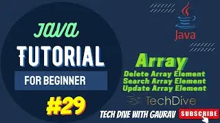Introduction of array | One-D Array | Delete , Search or Update Array Elements | Tutorial #29