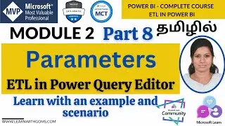 add and manage Parameters: Power query editor | Power bi in Tamil | business scenario and exercise