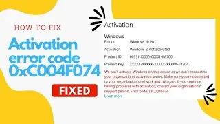 We can't activate windows on this device as we can't connect to your organization activation server