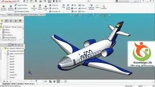Aeroplane design in solidworks|cad cam tutorial|knowledge life|