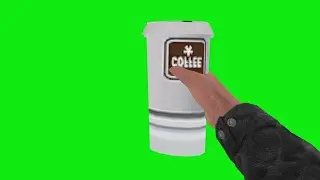 Drinking Coffee Cup in First Person [GREEN SCREEN]