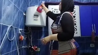 تنضيف الحمام روتين العيد 🔥🔥#روتين #روتيني_اليومي #فوفا
