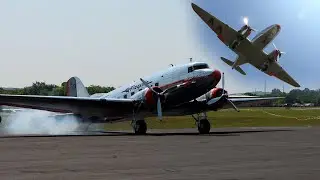 1937 DC-3 Cold Start, Idle, Flyover