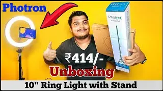 10 inch ring light with tripod stand Unboxing | Ring light under 500 |   Photron PH10RL-RS