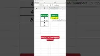 How to Calculate Median in Excel! 
