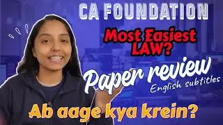 Easiest paper LAW?? CA foundation exam review 😱Dec 2023😱 Strategy for may 2024🔥🔥
