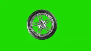 tyre animation on green screen
